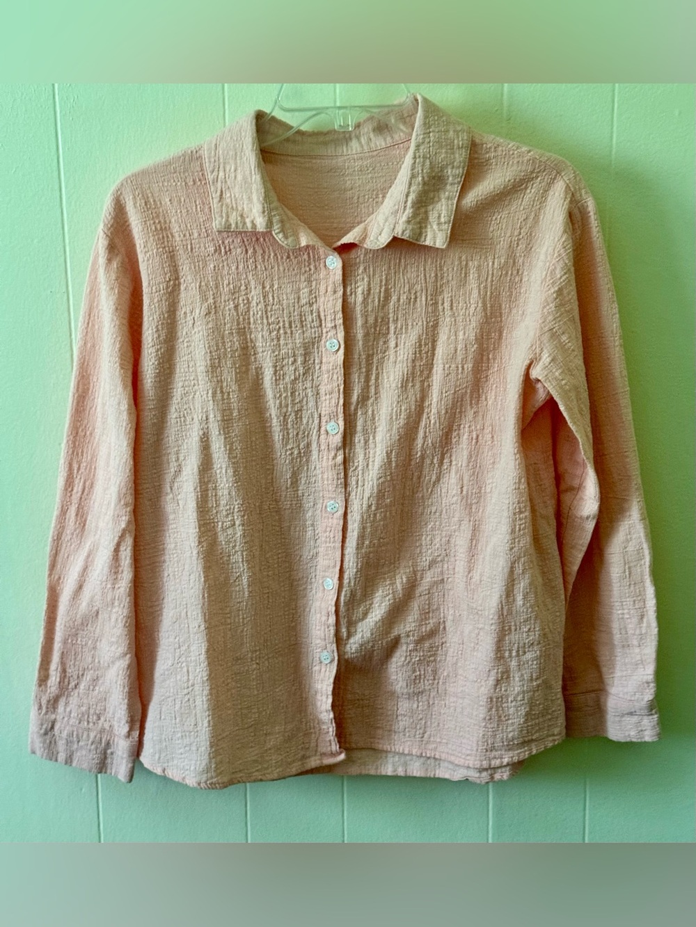 SHEIN Peach Button-Down Women's Shirt